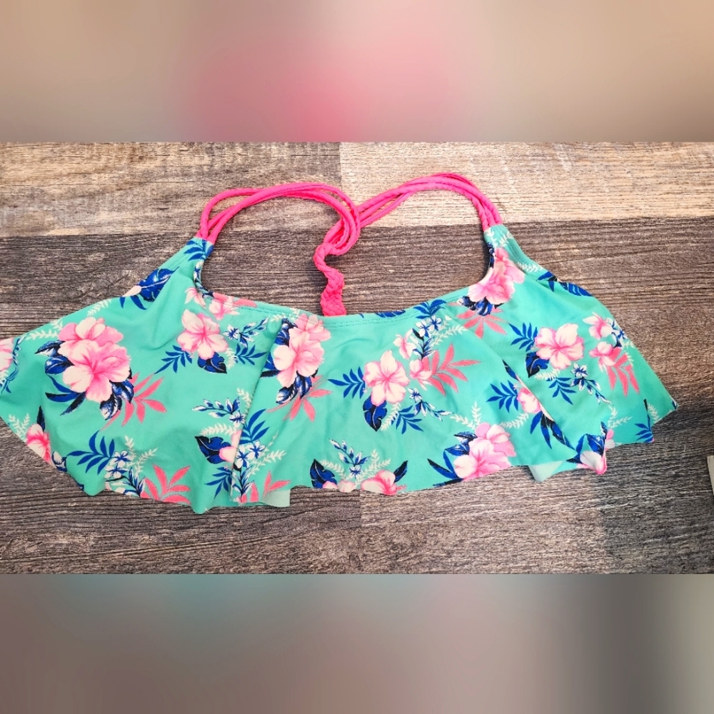 Floral Flounce Bikini Top